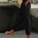 thumbnail image 1 of WILLBEST Pantalones Casuales de Mujer, de Cintura Alta, Anchos y Modernos, con Cordón Elástico, Largos y Bolsillos para Cualquier Ocasión. Extra Grande, 1 of 4