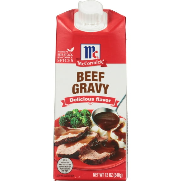 McCormick No Artificial Flavors Gluten Free Simply Better Beef Gravy, 12.0 oz Brick