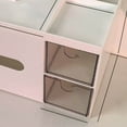 thumbnail image 4 of Caja de almacenamiento de cosméticos, caja de pañuelos de mesa, cesta de papel decorativa encantadora, organizador de maquillaje de escritorio para dormitorio, 4 of 5