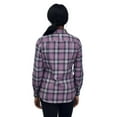 thumbnail image 2 of Ridgecut FLW23-90732 Women's Long Sleeve Flex Flannel Shirt, Purple Plaid, XL, 2 of 6