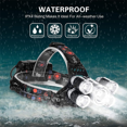 thumbnail image 2 of Linterna frontal LED Worallymy XPE luz de cabeza de pesca linterna de cabeza ajustable para acampar al aire libre senderismo Worallymy JD735811343, 2 of 7