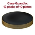 thumbnail image 4 of Smarty 7.5" Black Gold Rim Organic Disposable Plastic Salad Plates 120ct, 4 of 7