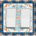 thumbnail image 1 of Metal Light Switch Plate Cover Colorful Flower Heart Mandala Tile Pattern TIL036, 1 of 13