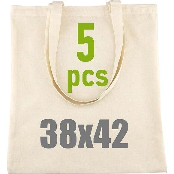 Canvas bag 38x45cm - Jute bag large - Fabric bag unprinted