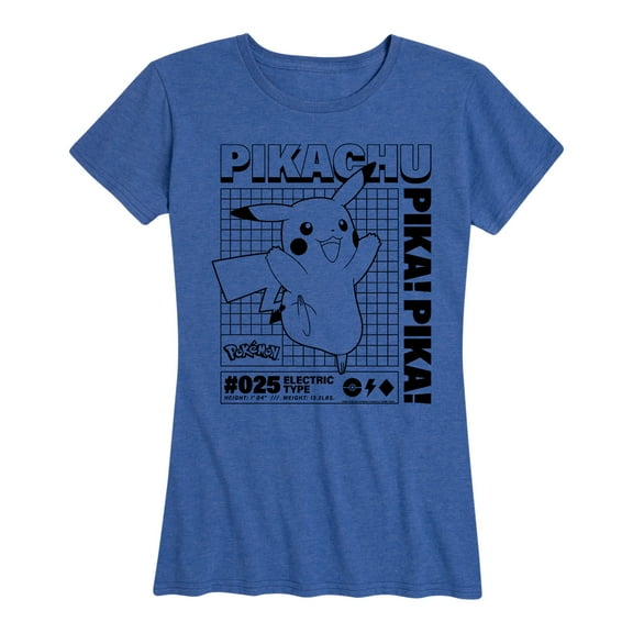 Pokémon - Pikachu Info Chart - Women's Short Sleeve Graphic T-Shirt