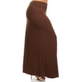 thumbnail image 2 of Women's Casual Solid Flared High Waist Long Plus Size Maxi Skirt/Made in USA, 2 of 4