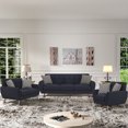thumbnail image 6 of Aukfa 3 Piece Sofa Set - 34" Wide Upholstered Couch Deep Seat Armchair, Linen, Gray, 6 of 8