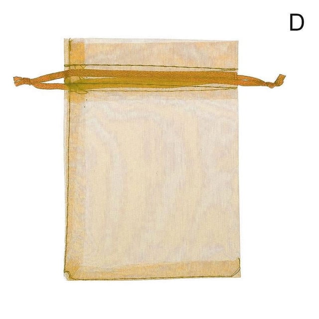 Pure Color Organza Drawstring Gift Bag for Wedding Favors & Storage
