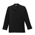 thumbnail image 4 of Port Authority L500LS Ladies Long Sleeve Silk Touch Polo T-Shirt, Black - 4XL, 4 of 5