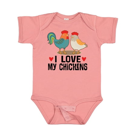 

Inktastic Chicken Farmer I Love My Chickens Gift Baby Boy or Baby Girl Bodysuit