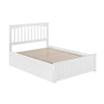 thumbnail image 4 of Mission Full Platform Bed with Matching Footboard & Storage Drawers in White, 4 of 7