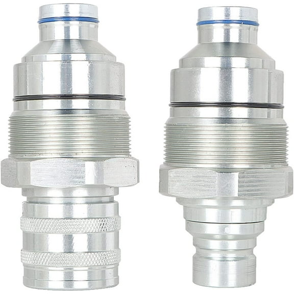 1/2 Hydraulic Male & Female Flat Face Quick Connect Coupler Set 48mm Thread Diameter 7246802 7246799 Skid Steer Loader