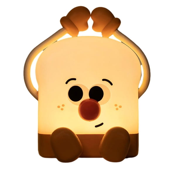 Atenuación Toast Lámpara Soporte para teléfono Tostadora Pan Lámpara Regalo de cumpleaños Niñas Niños Adolescentes Sywqhk Para estrenar