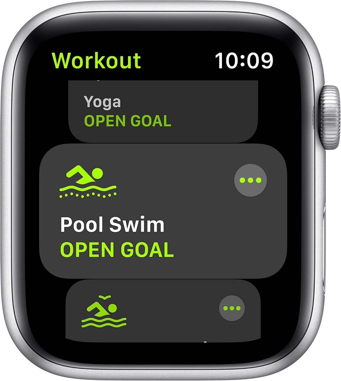 Restored Apple Watch SE 2nd Gen 44mm GPS Silver Aluminum Case - White Sport Band S/M Good