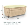thumbnail image 4 of Budge Medium Beige Patio Outdoor Oval Table Cover, Sedona, 4 of 8