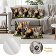 thumbnail image 6 of Rooster Chicken Pink Flowers Pillow Covers 2 Pack Watercolor Art Vintage Farm Pillowcase Waterproof Outdoor Throw Pillow Cover for Patio Garden Square Cushion 16”x16”, 6 of 9