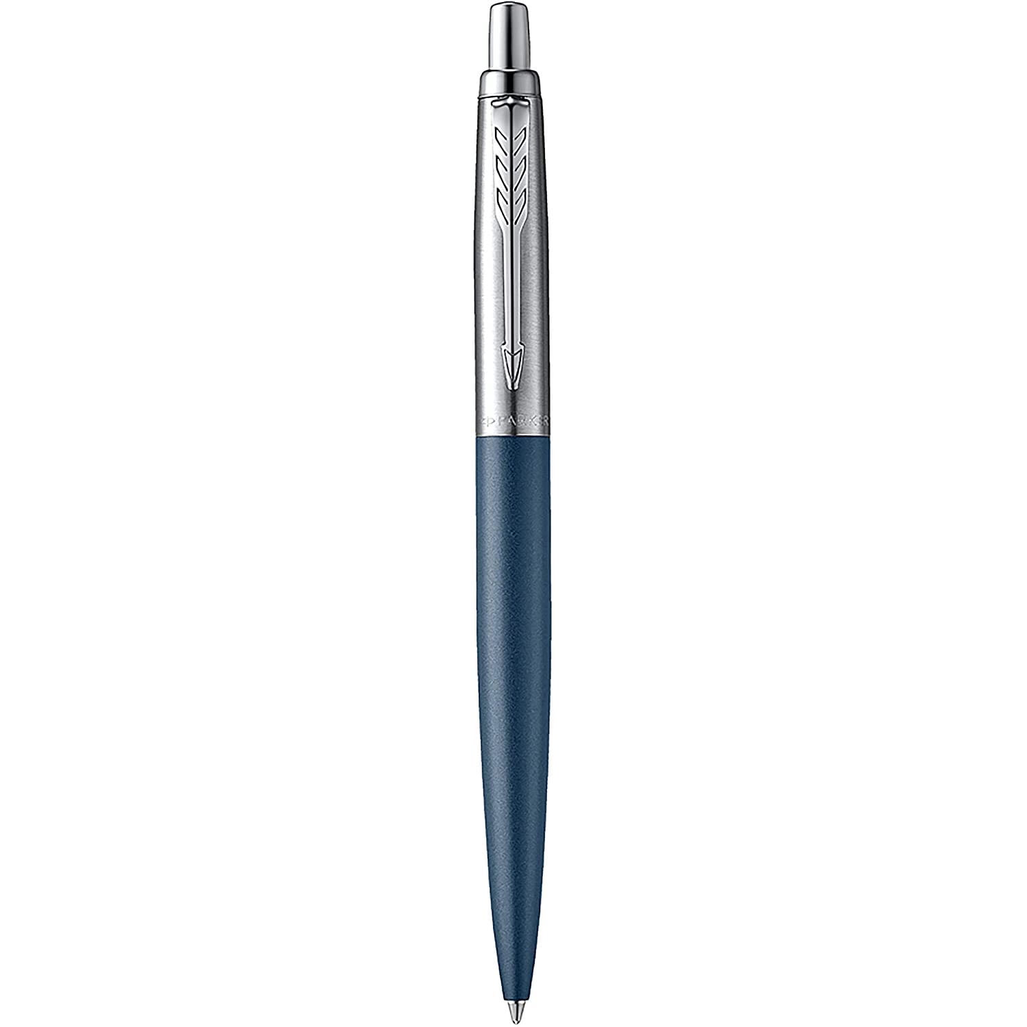 Parker Classic Matte Black GT Ball Point Pen BP New Gold Trim Blue Ink Fine NIB 