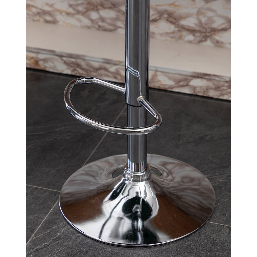 Masaccio Velvet Upholstered Adjustable Swivel Barstool(Set of 2) in Green