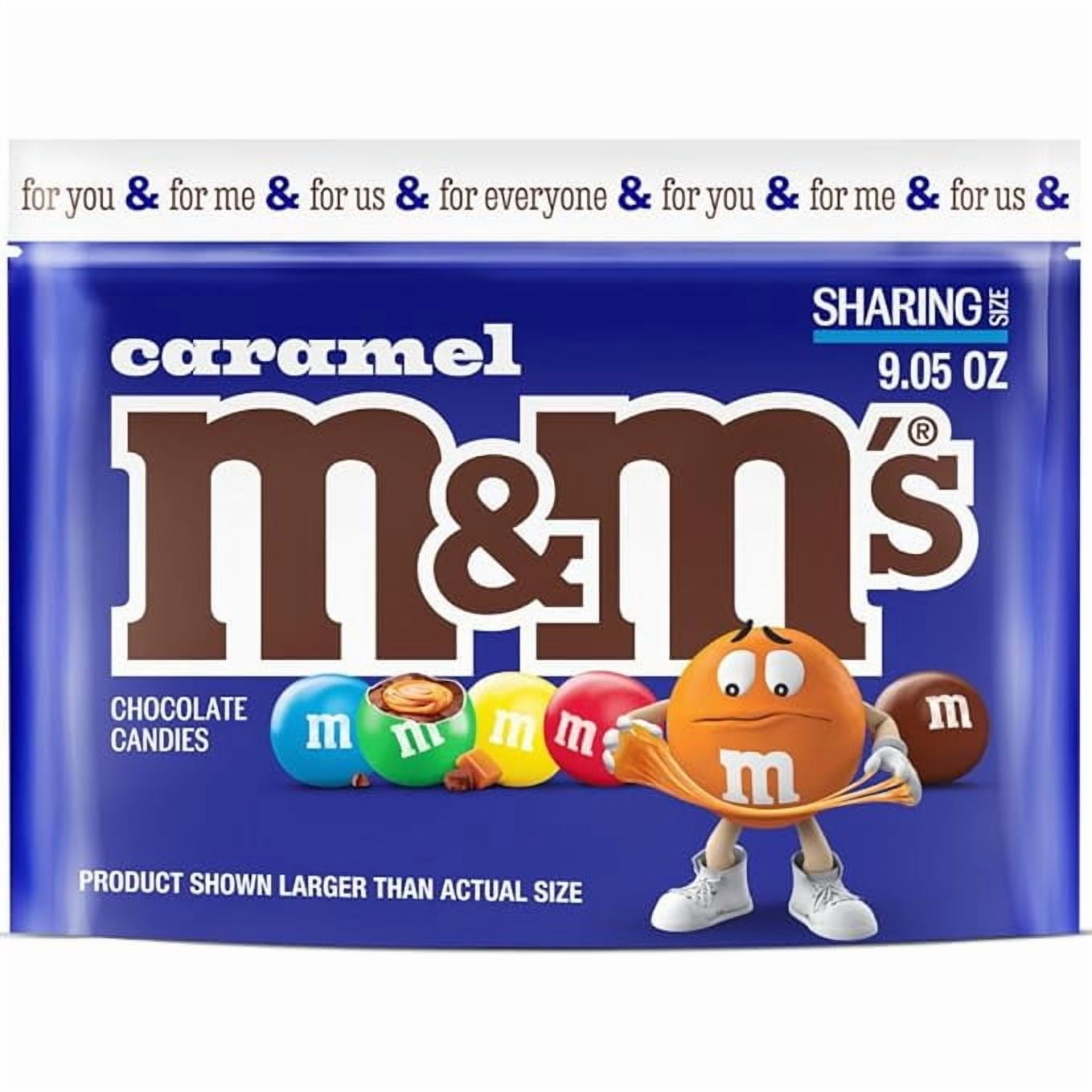 M&M'S Caramel Milk Chocolate Candy, 9.05 oz Resealable Sharing