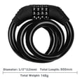 thumbnail image 3 of Ficarrico Candado para bicicleta Candado antirrobo para bicicleta de montaña Candado con contraseña de cuatro dígitos para bicicleta de montaña candado con cable de color seguridad antirrobo, 3 of 5