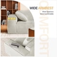 thumbnail image 6 of Lovableguy Oversized Compressed Loveseat Sofa,Upholstered Modular Convertible Sectional Couch,Extra Deep Seat,Corduroy Full Sponge Loveseat for Living Room,Bedroom,No Assembly Required,White, 6 of 8