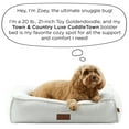 thumbnail image 5 of TOWN & COUNTRY LUXE CuddleTown Cozy Bolster Pet Bed, Ribbed Corduroy Texture, Machine Washable Cover, Soft, Cozy & Calming, Non-Slip Bottom, Cream, Medium 27"x22"x7", 5 of 6