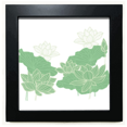 thumbnail image 1 of Lotus Flower Line Flower Black Square Frame Picture Wall Tabletop, 1 of 3