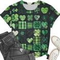 thumbnail image 4 of AOOCHASLIY Womens Clothes Tops Summer Casual, St. Patrick's Day Fashion Woman Round Neck Short Sleeve Tops T-Shirt Prints Loose Blouse for Home Party Outdoor, 4 of 6