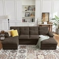 thumbnail image 2 of Tornama Modern Fabric U-Shapped Sofa Sectional Couche for Living Room Convertible Sofa with Ottoman, 2 of 11