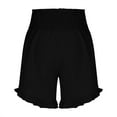 thumbnail image 3 of cfhntfmh Casual Shorts for Women Flowy Ruffled Hem Shorts High Waist Smocked Summer Lounge Short Beach Pants, 3 of 5