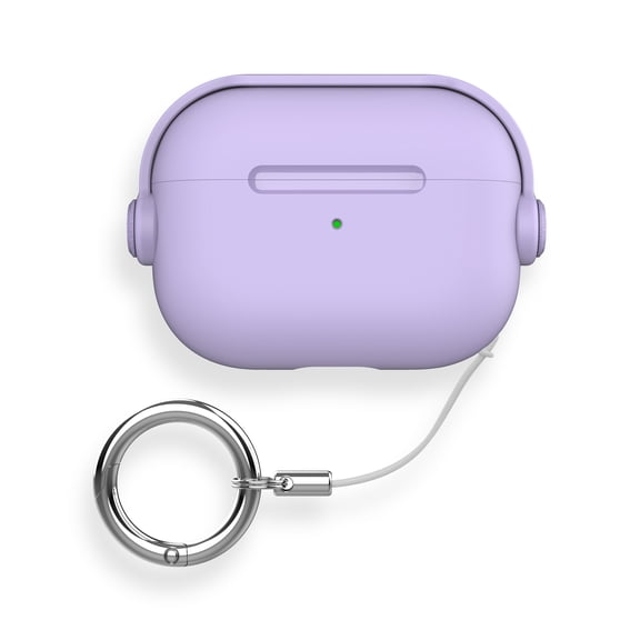 TECH CIRCLE for Apple Airpods Pro (1st Generation) Case with Keychain, Phone Stand, Compatible with Wireless Charging, Vibrant Color, Protective Lightweight Cute Headphone Design Cover, Lightpurple