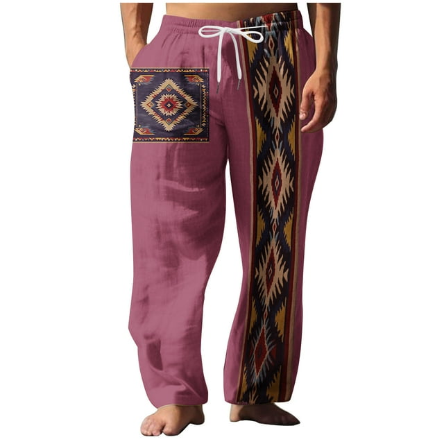 Pantalon de Plage Décontracté pour Hommes, Taille Extensible, Respirant et Confortable, Doux, Longueur Complète