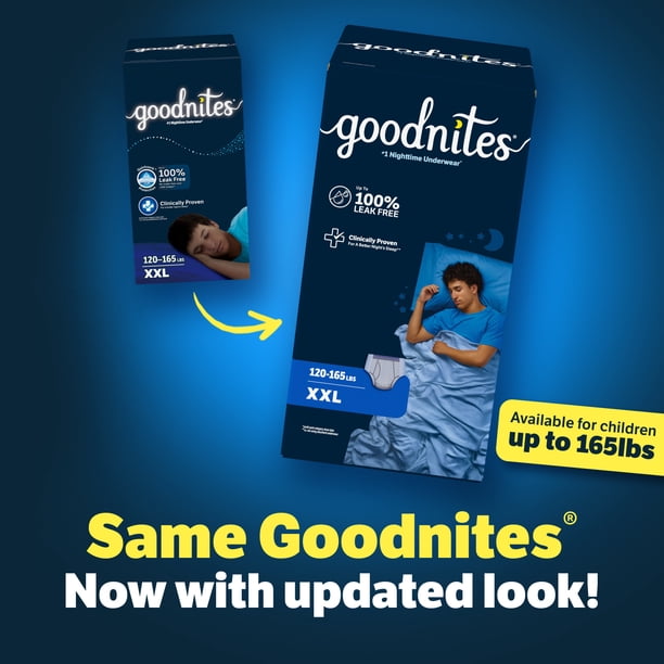 Goodnites Boys Absorbent Disposable Nighttime Bedwetting Underwear