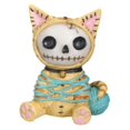 thumbnail image 2 of SUMMIT COLLECTION Furrybones Calico Mao Mao Signature Skeleton in Kitty Cat Costume Wrapped in Yarn, 2 of 2