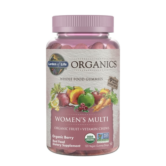 Garden of Life Organics Women's Gummy Multi, Berry, 120 Organic Fruit Chews