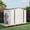 White+Gray, variant on 8X6 FT Metal Outdoor Storage Shed, Tool Shed with Pitched Roof Waterproof with Side Window and Lockable Door for Garden Tool Storage, Everyday Sundries (White Gray)