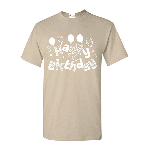 Men's T-Shirt Short Sleeve - Happy Birthday