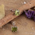 thumbnail image 4 of NOVICA Peridot stud earrings, 'Lucky Squares', 4 of 7