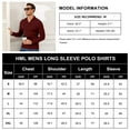 thumbnail image 7 of HAOMEIL Men's Polo Shirts Muscle V Neck T-Shirts Long Sleeve Slim Fit Polo Shirts for Men, 7 of 7