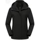 thumbnail image 1 of Chaquetas y abrigos casuales sin capucha de manga larga para mujer, chaqueta impermeable lisa con capucha para exteriores, abrigo superior a prueba de viento para mujer, 1 of 2