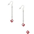 thumbnail image 2 of Delight Jewelry Silvertone Small 3-D Red Present Box with Bow - Silver-tone Long Sparkle Dangle French Earrings, 2 of 4