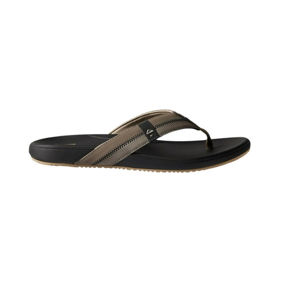 REEF Cushion Phantom 2.0 Men’s Flip Flop Fossil/Raven – Ultra Soft Cushion Footbed, Arch Support, Water-Friendly Sandals