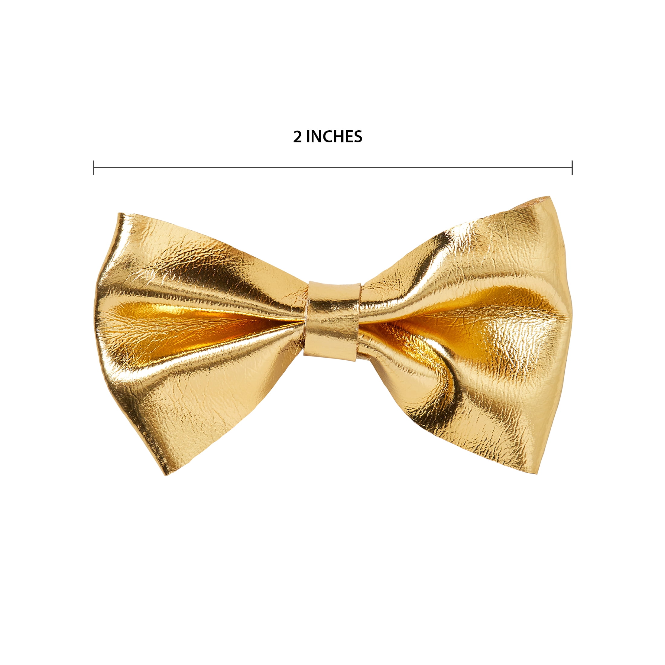 Offray 2 inch gold bow embellishments, 4 count, 1 package, pol yardurethane
