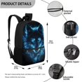 thumbnail image 3 of Jeiento Wolf School Bags for Boys 7-10 10-12 Kids Backpack Set with Lunch Box Pencil Case Elementary School Back Pack Purse Preschool Kindergarten Bookbag Travel Daypack Blue, 3 of 7