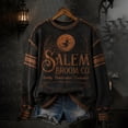 thumbnail image 2 of Halloween Salem Witch Broom Sweatshirt for Women Halloween Witch Spooky Season Sweatshirt Crewneck Hocus Pocus Pullover Tops Dark Gray L, 2 of 4