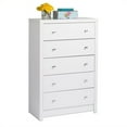 thumbnail image 2 of Home Square 2-Piece Set with 5-Drawer Chest & 6-Drawer Dresser in White Laminate, 2 of 6