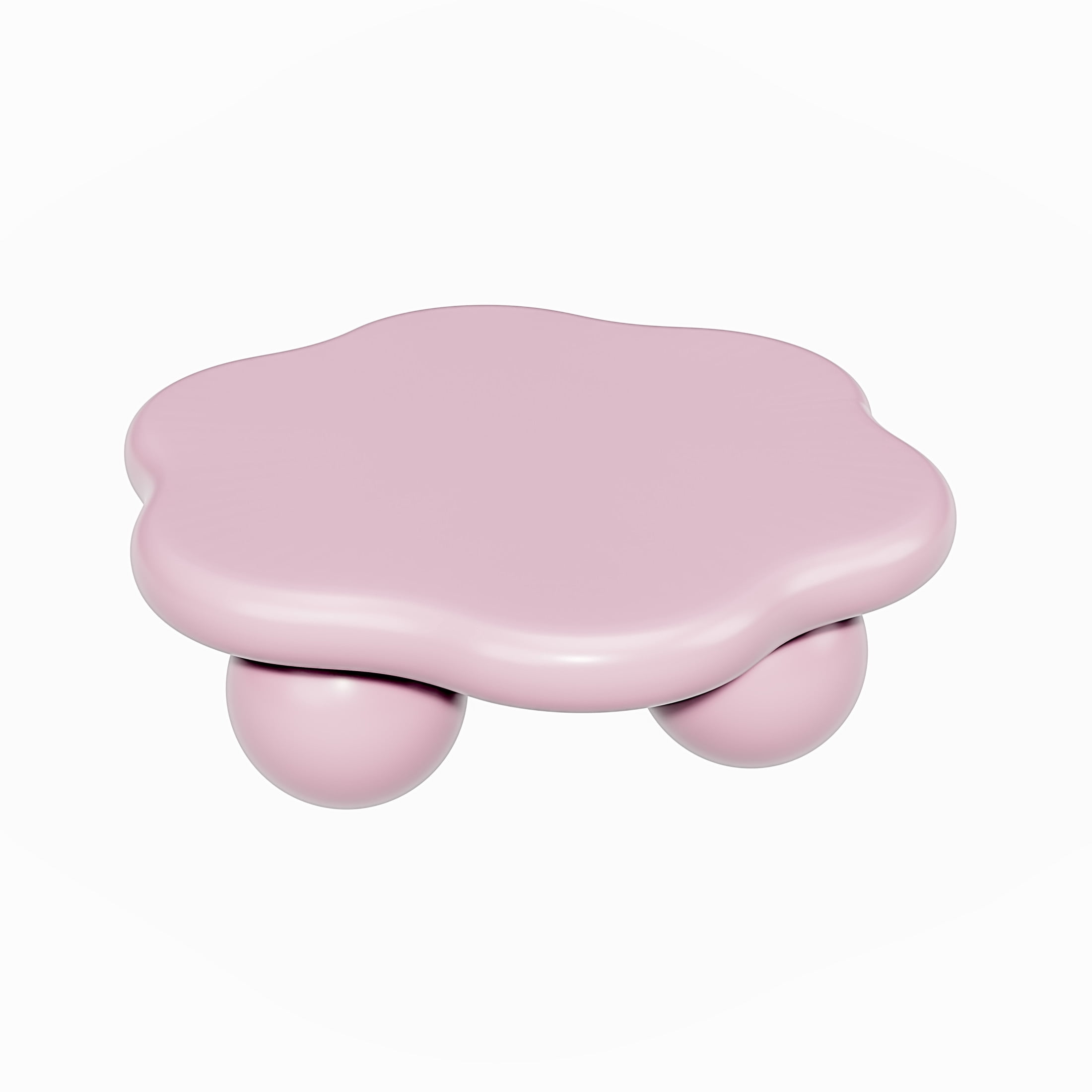 Noble House Kieran 35" Cloud Coffee Table, Modern Minimalist Living Room Table, Small Space Accent Table, Pink