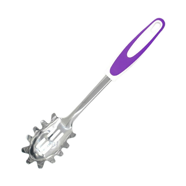 Cuillère de Service pour Spaghetti en Acier Inoxydable avec Poignée Froide à Prise Sécurisée et Anneau Suspendu Pratique pour une Cuisson Sans Effort