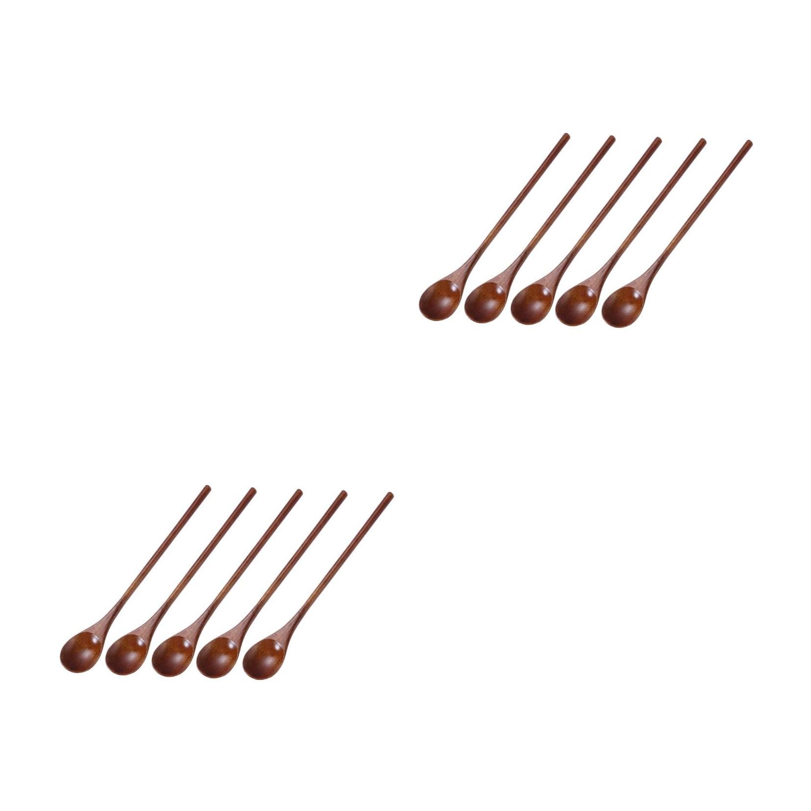 TAILTOSS Eco Friendly Bamboo Spoons Dark Brown for Home and Restaurant 20Pcs
