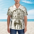 thumbnail image 4 of Lsque Horses Grazing On Meadow pattern Hawaiian Shirt for Men, Unisex Summer Beach Casual Short Sleeve Button Down Shirts-Large, 4 of 9
